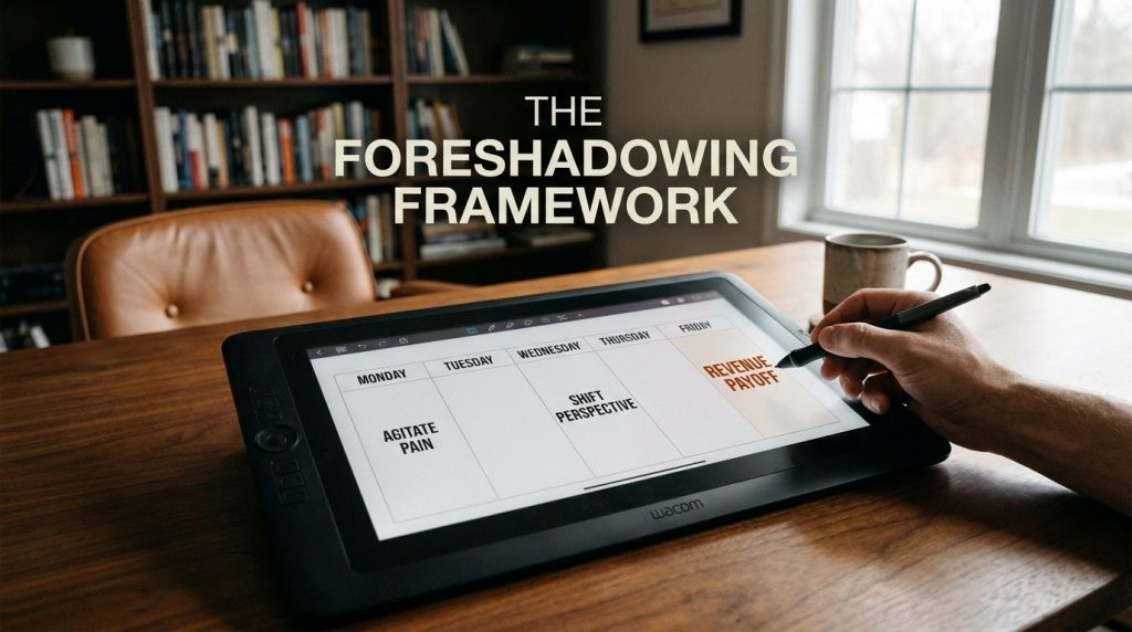 Foreshadowing Framework: How to Sell on Friday Without Burning Your List on Monday